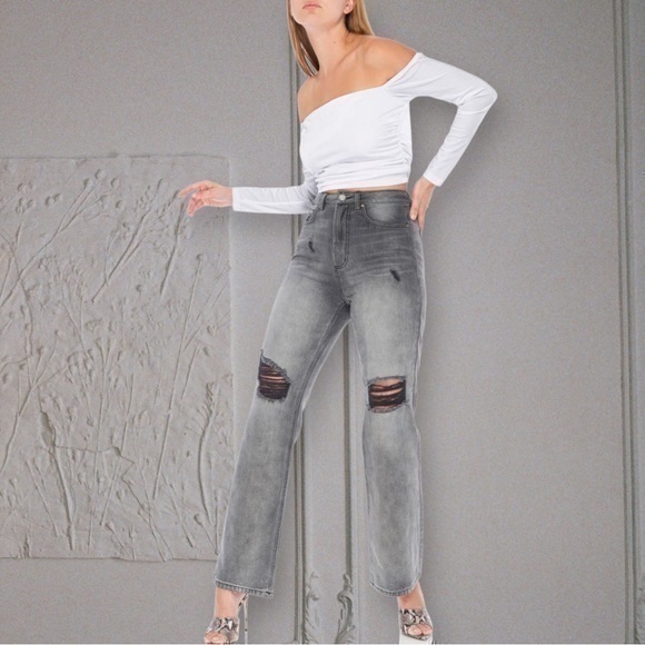 AFRM Tops - White off shoulder velvet shirt